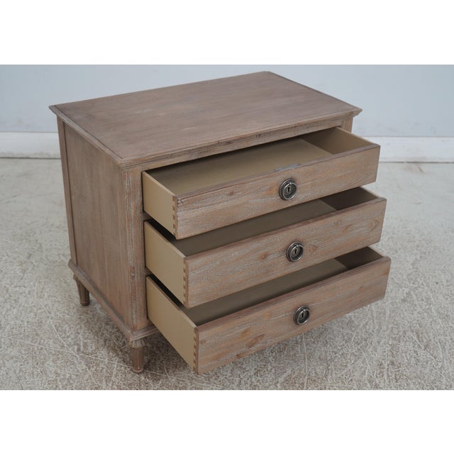 Rustic Pair Restoration Hardware Weathered Wood Rustic Nightstands For Sale - Image 3 of 12