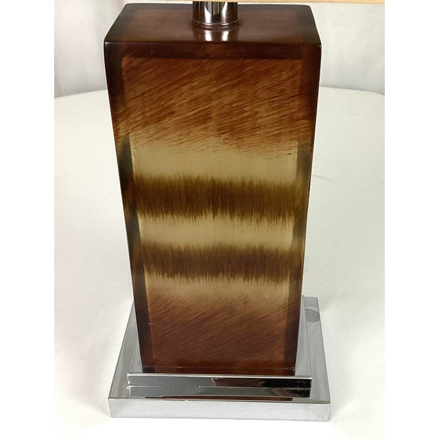 Mid-Century Modern 1950s Mid-Century Modern Luminaire Resin and Chrome Table Lamp For Sale - Image 3 of 10