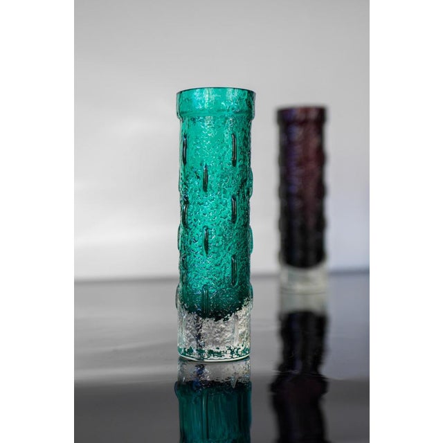 Glass Vases by Aladin for Riihimäen Lasi, Set of 2 For Sale - Image 12 of 13