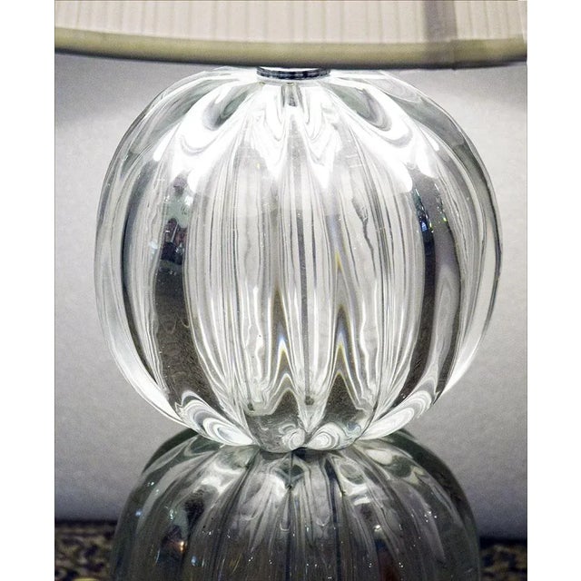 White Murano Glass Table Lamp, 1970s For Sale - Image 8 of 9