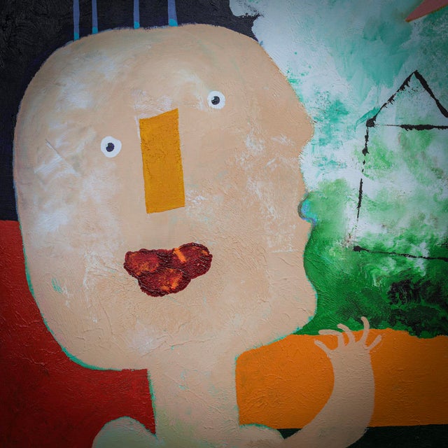 Wouter Stips, Contemporary Figurative Composition, 2000s, Acrylic on Canvas For Sale - Image 4 of 10