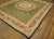 French 1820s Green Floral Medallion Flat Weave Antique French Aubusson Rug 8' 8" X 12' 6" Wool Carpet For Sale - Image 3 of 11