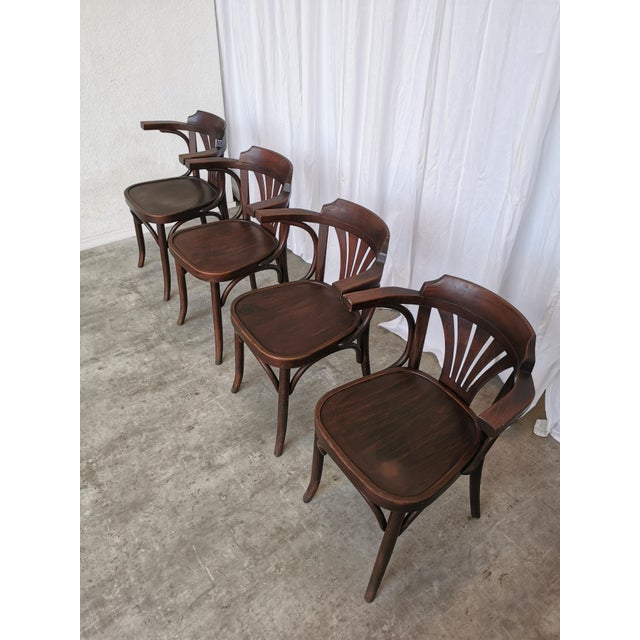 Set of 4. These bentwood chairs are around 45 years old. They were made back in Yugoslavia in the 1980s. The manufacturing...