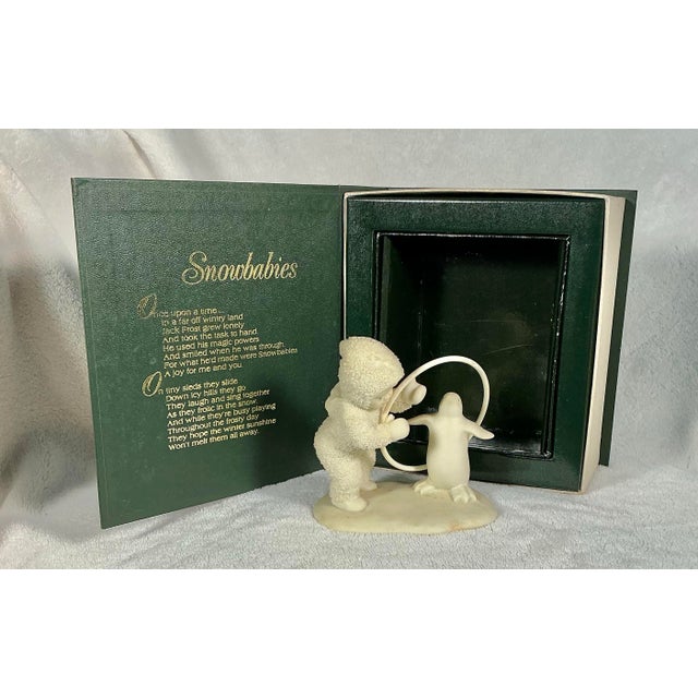 Department 56 Snowbabies “I’ll Teach You a Trick” Figurine 1993-1996 Original Box & Packing For Sale - Image 9 of 12