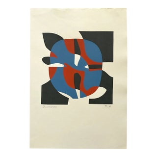 Ronald King Signed Screenprint Somonoor 1967 For Sale