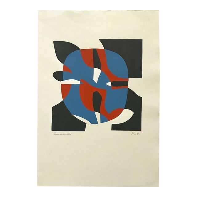 Ronald King Signed Screenprint Somonoor 1967 For Sale