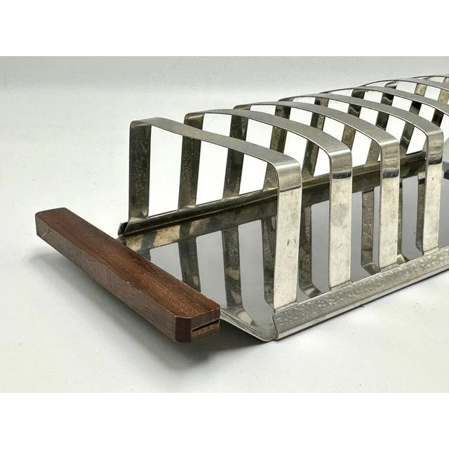 1980s Mid-Century Modern Teak and Steel Toast Rack, 1970s For Sale - Image 5 of 10