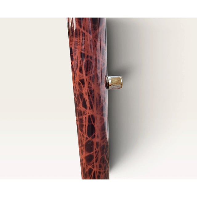 Mid-Century Italian Lacquered Goatskin & Brass Adjustable Torchiere Floor Lamp, 1950s For Sale - Image 17 of 18