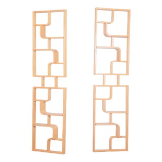 Mid-Century Room Dividers in Maple attributed to Ludvik Volak for Drevopodnik Holesov, Former Czechoslovakia, 1960s, Set of 2 For Sale