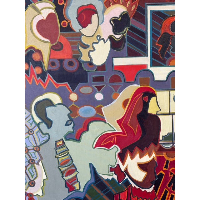 Abstract Vintage Abstracted Oil Painting of Prop Closet by Molly Schiff For Sale - Image 3 of 3