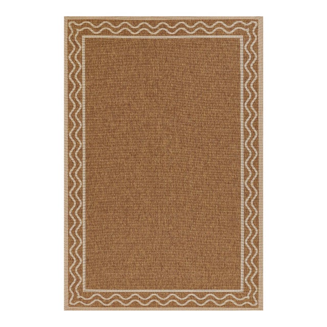 Erin Gates by Momeni Saybrook Ripple Natural Indoor/Outdoor Area Rug 2' X 3' For Sale