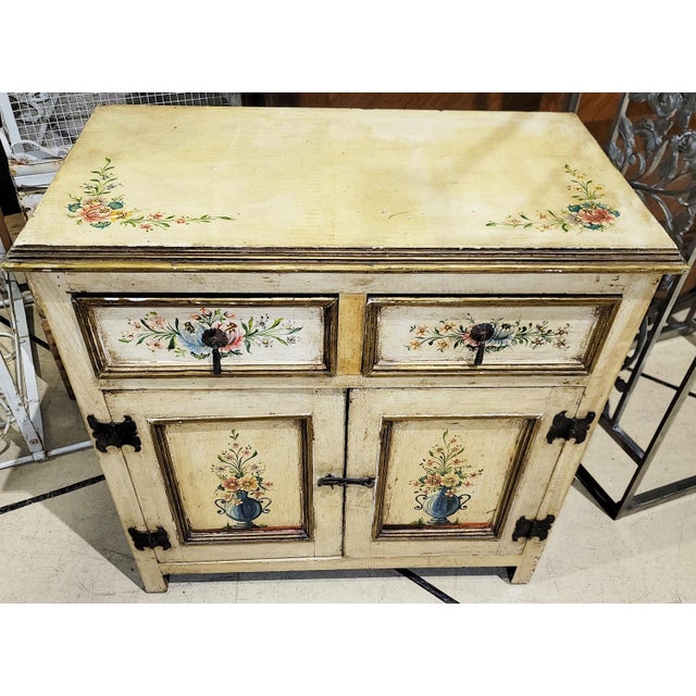 1980s Tromp l'Oeil Painted Side Cabinet For Sale - Image 4 of 11