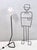 Vintage Floor Lamp with Encased Glass Shade with Red Geometrical Motifs, Italy, 1950s For Sale - Image 4 of 15