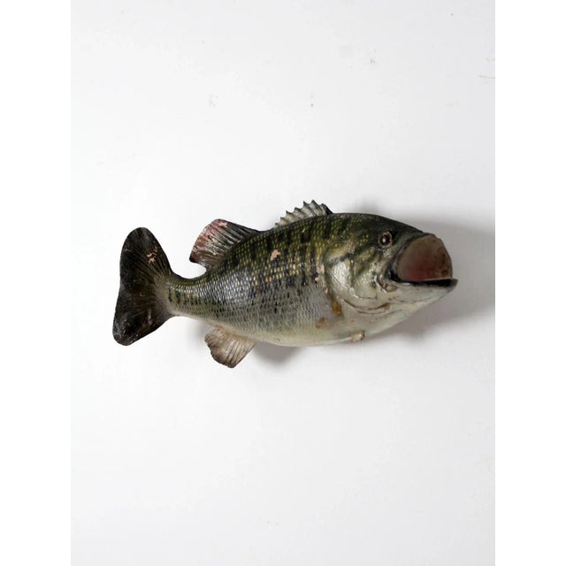 Rustic Vintage Bass Fish Wall Mount For Sale - Image 3 of 9