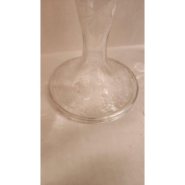 Pair of Early 20th Century Glass Candle Stick Centerpieces For Sale In Dallas - Image 6 of 9