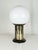 Sergio Asti Burnished Metal and Opaline Glass Table Lamp by Asti for Adrasteia, 1960s For Sale - Image 4 of 11