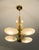 Ivory Art Deco Brass and Glass Chandelier, 1930s For Sale - Image 8 of 16