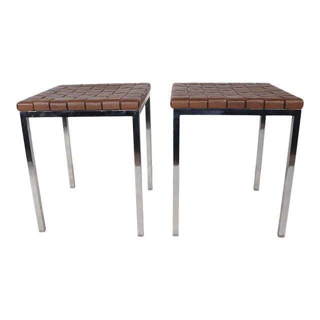 Pr. Mid Century Stools Designed by Voitto Haapalainen for Asko Made in Finland C 1960's For Sale
