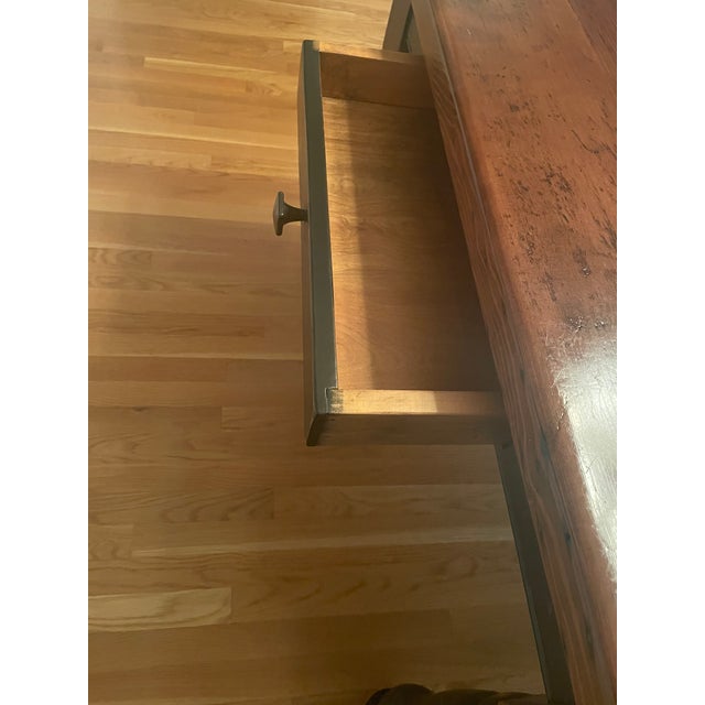 2000 - 2009 Farm Style Reclaimed Pine Dining Table For Sale - Image 5 of 5