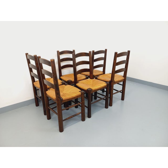 Vintage Brutalist Chairs by Georges Robert, 1960s, Set of 6 For Sale - Image 6 of 18
