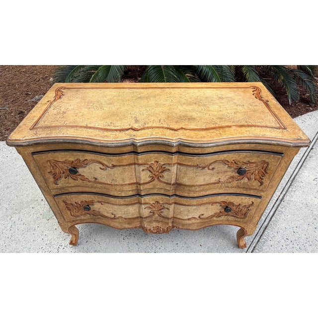 1990s Louis XV French Antique Style 2 Drawer Commode - Hekman Furniture For Sale - Image 5 of 14