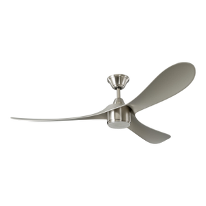 Linari Aerocurve Led Ceiling Fan - Brushed Steel With Silver Blade Finish