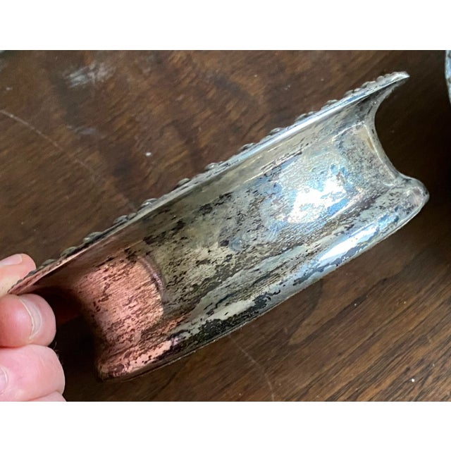 Silver Early 20th Century 800 Silver Bottle Coasters Otto Schneider W/ Roses - a Pair For Sale - Image 8 of 10