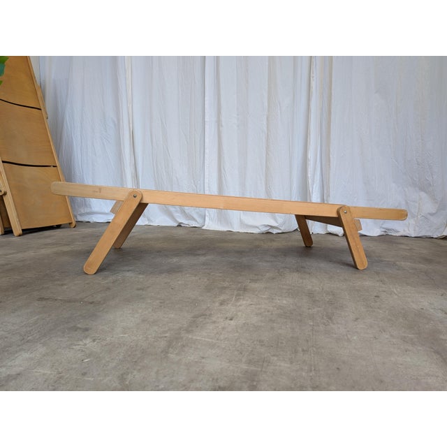 Mid-Century Modern Vintage Folding Wooden Daybed, 1970s For Sale - Image 3 of 18