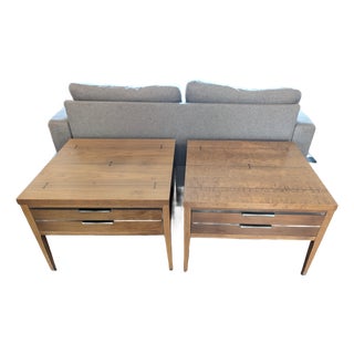 Pair of Vintage Lane Tuxedo Side Tables For Sale