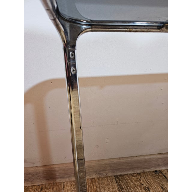 Mid-Century Modern Coffee Table in Chrome and Smoked Glass, Italy, 1970s For Sale - Image 17 of 18