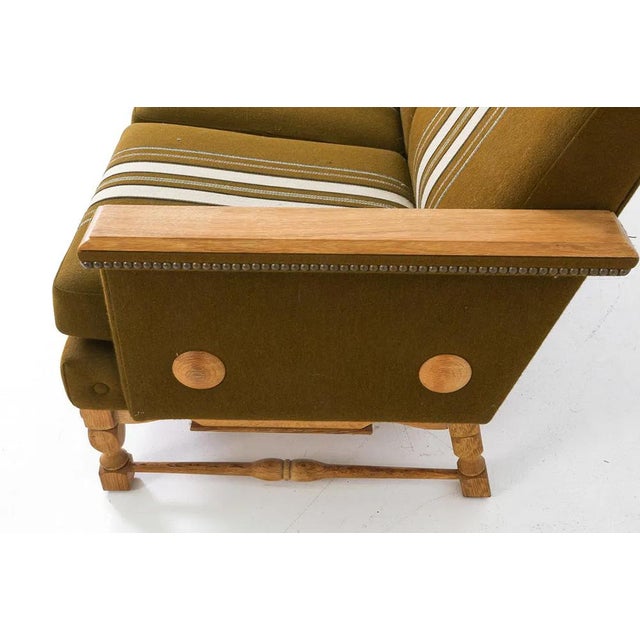 Mid-Century Modern Danish Mid Century Modern Sofa W Straight Paddle Arms For Sale - Image 3 of 16