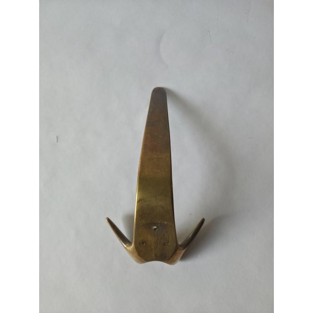Brass Model 4056 Wall Hooks from Carl Auböck, 1950s, Set of 9 For Sale - Image 4 of 8