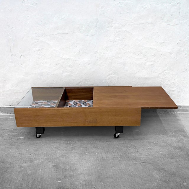 Low Table with Wheels, 1980 For Sale - Image 6 of 6