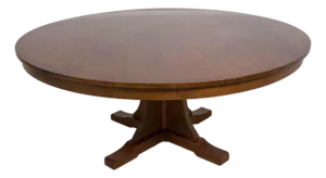 Stickley Mission Cherry Pedestal Large Round Dining Table