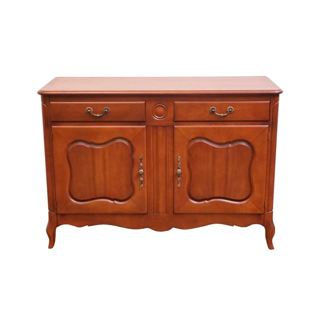 DREXEL FURNITURE Alsace Group Solid Cherry French Provincial Style 50" Buffet 3703-3 25" High 50" Wide 20.5" Deep We...