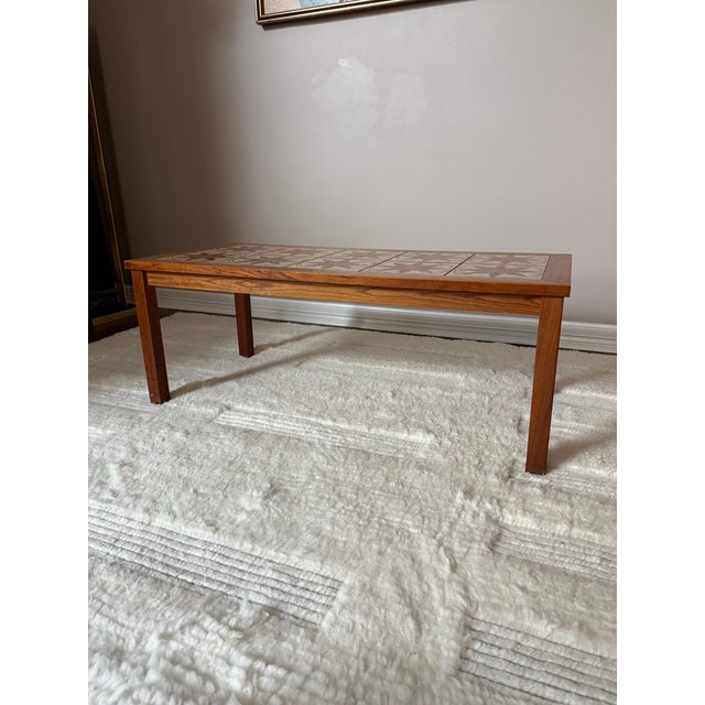 Mid-Century Modern 1960s Teak and Ceramic Tile Top Coffee Table For Sale - Image 10 of 12