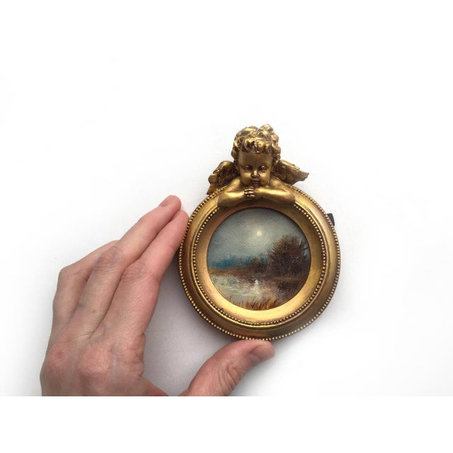 Set of 3 Hand-Painted Original Miniature Oil Landscapes "Angelic Symphony" by Valeriya Serova For Sale - Image 14 of 14