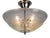 Nickel-Plated Brass and Clear Artisan Glass Ceiling Light by ZAVADSKI For Sale