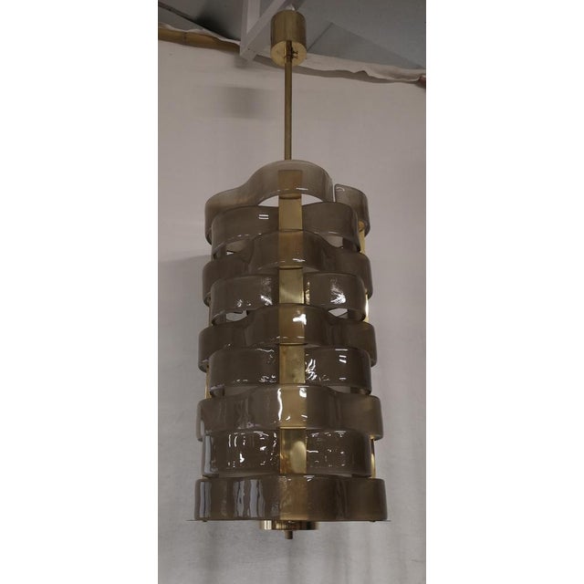 Murano Glass and Brass Chandelier, 2000 For Sale - Image 13 of 16