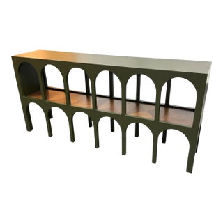Hebanon Fratelli Basile 1830 Chiostro Console in Olive Lacquered Wood For Sale
