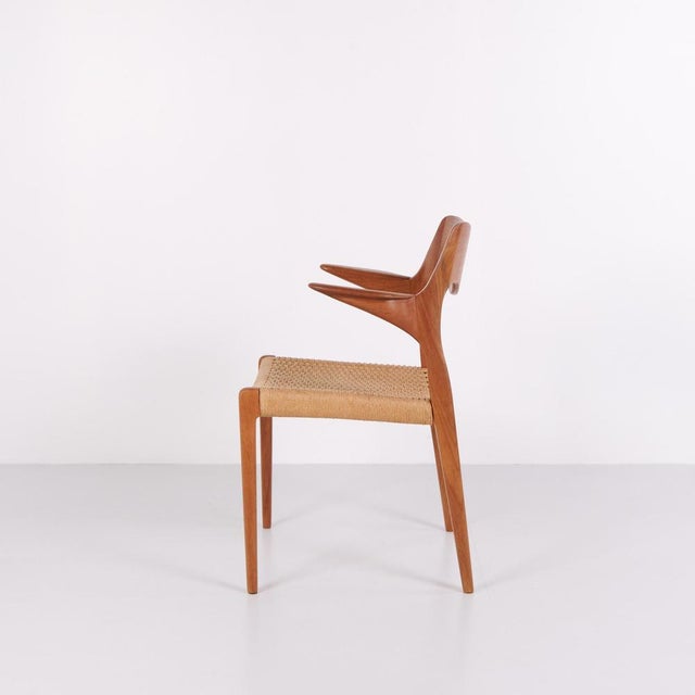 1960s Model 55 Dining Chair in Teak & Woven Seat by N.O Møller For J.L. Møllers, 1960s For Sale - Image 5 of 15