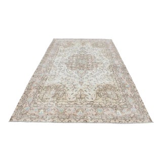 1960s Anatolian Oushak Oriental Handmade Oversize Carpet For Sale