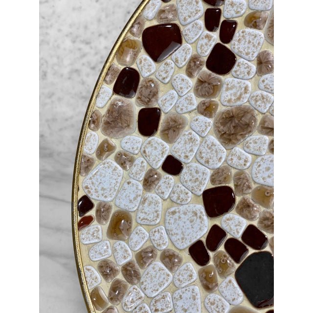 Mid-Century Modern Large Mosaic Porcelain Tile Centerpiece Dish Serving Plate For Sale - Image 9 of 12
