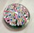 Vintage Hand Blown Italian Murano Art Studio Glass Millefiori Paperweight Ribbon For Sale - Image 9 of 13