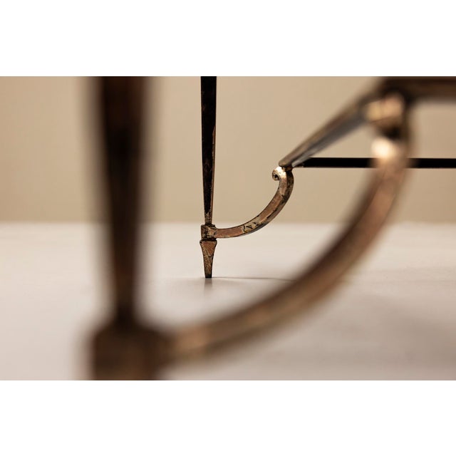 Gold Artisanal Coffee Table in the style of Maison Jansen For Sale - Image 8 of 15