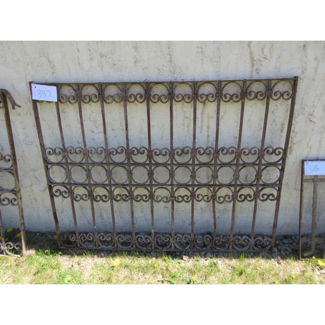 1900 - 1909 Antique Victorian Iron Gate Architectural Element For Sale - Image 5 of 6