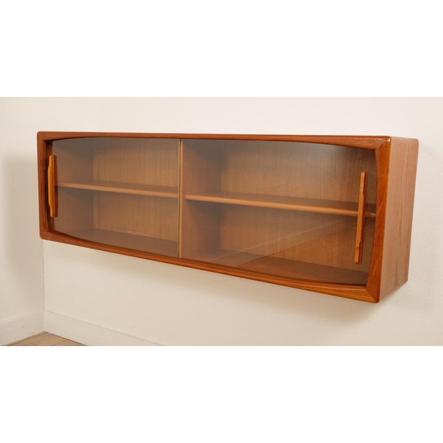 Vintage Teak Floating Sideboard with Glass Doors, 1960s For Sale - Image 6 of 13