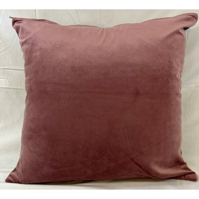 20" Square Decorative Throw Pillow With a Meandering Renaissance Tapestry Look Floral Patten - Made in the U K For Sale - Image 11 of 12