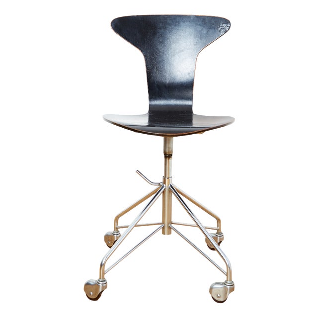 Model 3115 Mosquito Munkegaard School Chair by Arne Jacobsen for Fritz Hansen, 1960s For Sale