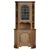 Mid-Century Danish Oak Corner Cabinet with Leaded Stained Glass, 1940s For Sale - Image 12 of 12